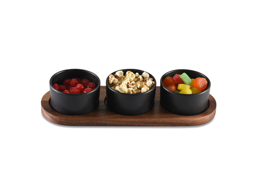 Black Ceramic Serving Set